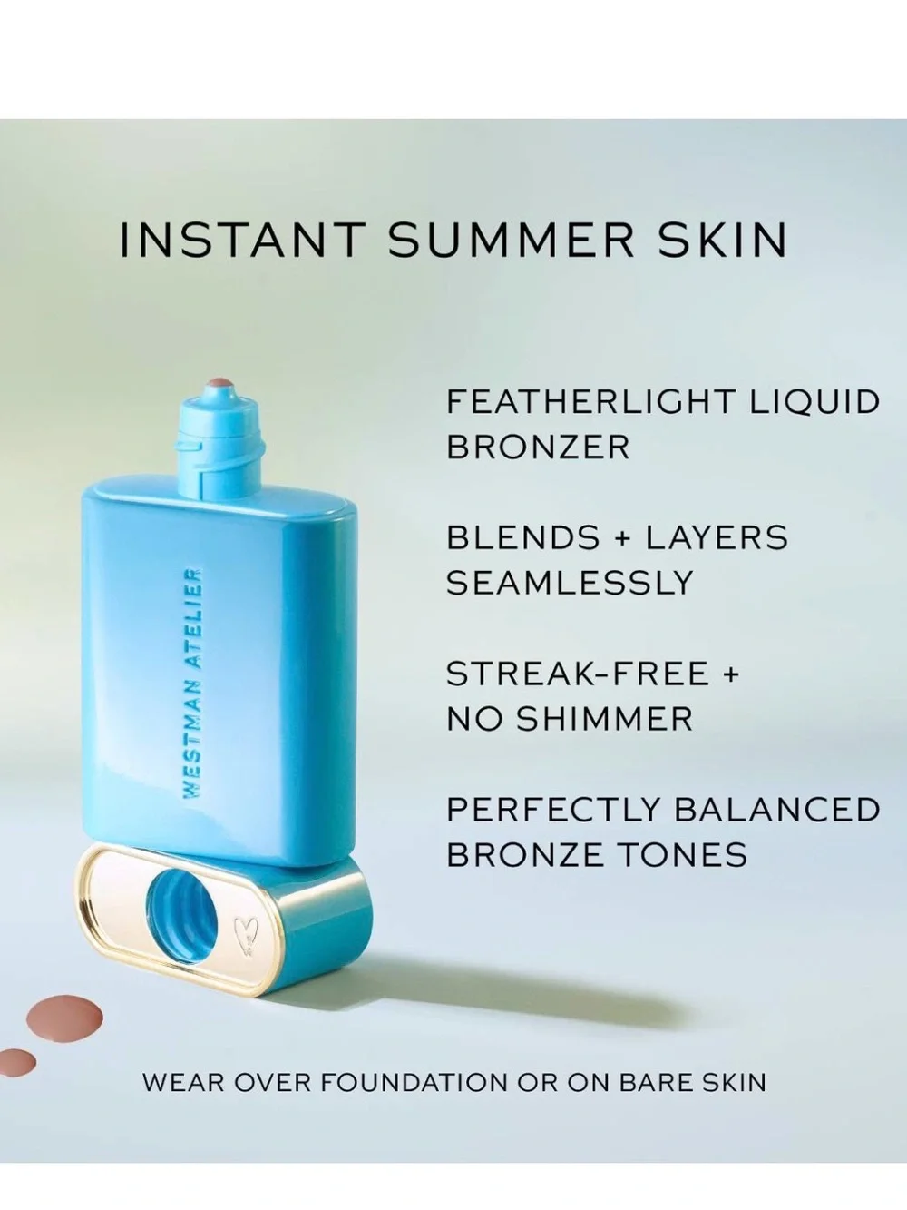 Westman Atelier Instant Summer Skin Liquid Bronzer shade parfait 2 brand new
